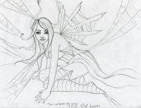 Fairy with Spider Web Wings